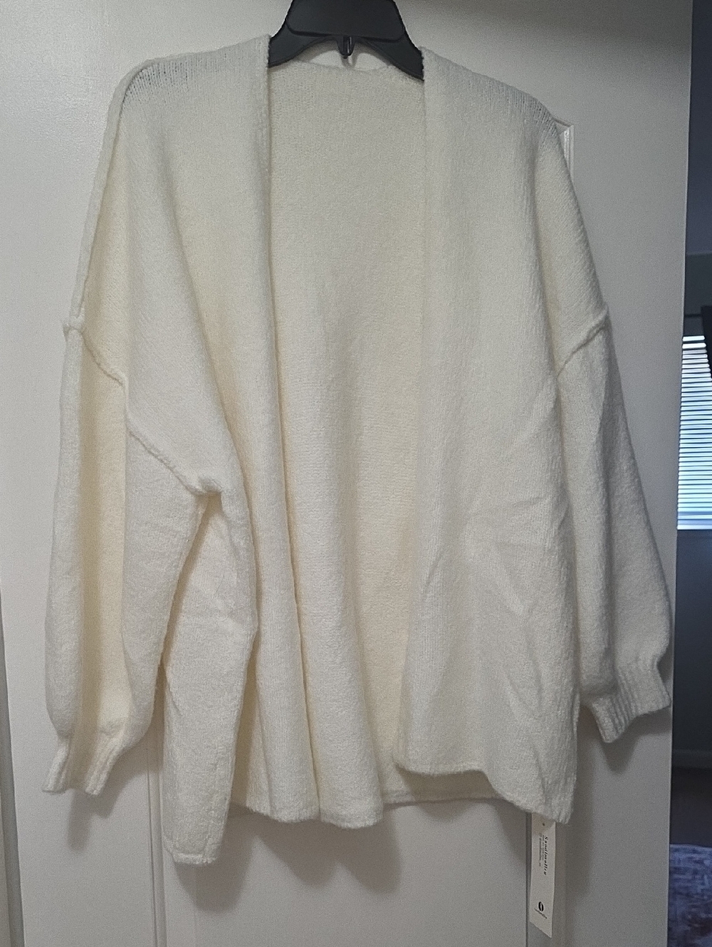 Cozy Cream Open-Front Cardigan